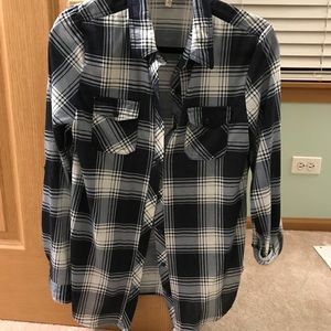 Navy blue and white Buckle button down shirt